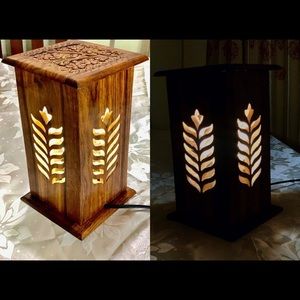 Brand new hand made wooden lamp